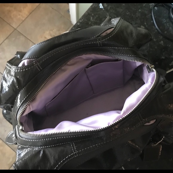 SOLD Coach Madison Graphite Gray Patent Leather - Picture 5 of 8